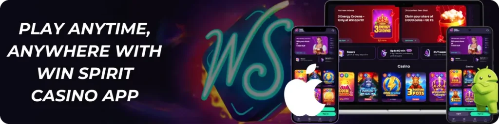 Winspirit promotional banner showcasing bonuses